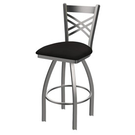 820 Catalina Swivel Stool with Stainless Finish and Canter Espresso Seat, AGS-82025SS003 820 Catalina Swivel Stool with Stainless Finish and Canter Espresso Seat, AGS-82025SS003