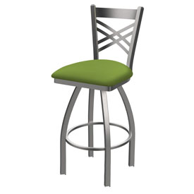 820 Catalina Swivel Stool with Stainless Finish and Canter Kiwi Green Seat, AGS-82025SS009 820 Catalina Swivel Stool with Stainless Finish and Canter Kiwi Green Seat, AGS-82025SS009