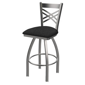 820 Catalina Swivel Stool with Stainless Finish and Graph Coal Seat, AGS-82025SS018 820 Catalina Swivel Stool with Stainless Finish and Graph Coal Seat, AGS-82025SS018