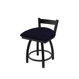 821 Catalina 18" Low Back Swivel Vanity Stool with Black Wrinkle Finish and Canter Twilight Seat, 82118BW002