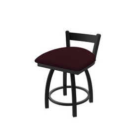 821 Catalina 18" Low Back Swivel Vanity Stool with Black Wrinkle Finish and Canter Bordeaux Seat, 82118BW005