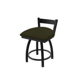 821 Catalina 18" Low Back Swivel Vanity Stool with Black Wrinkle Finish and Canter Pine Seat, 82118BW010