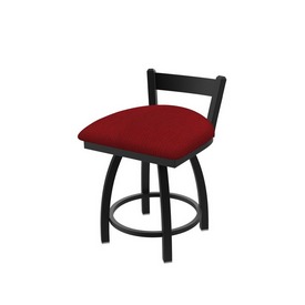 821 Catalina 18" Low Back Swivel Vanity Stool with Black Wrinkle Finish and Graph Ruby Seat, 82118BW016