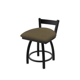 821 Catalina 18" Low Back Swivel Vanity Stool with Black Wrinkle Finish and Graph Cork Seat, 82118BW017