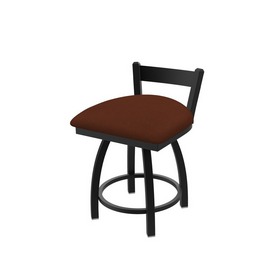 821 Catalina 18" Low Back Swivel Vanity Stool with Black Wrinkle Finish and Rein Adobe Seat, 82118BW023