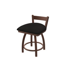 821 Catalina 18" Low Back Swivel Vanity Stool with Bronze Finish and Canter Espresso Seat, 82118BZ003