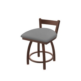 821 Catalina 18" Low Back Swivel Vanity Stool with Bronze Finish and Canter Folkstone Grey Seat, 82118BZ007