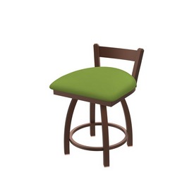 821 Catalina 18" Low Back Swivel Vanity Stool with Bronze Finish and Canter Kiwi Green Seat, 82118BZ009