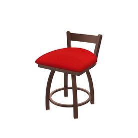 821 Catalina 18" Low Back Swivel Vanity Stool with Bronze Finish and Canter Red Seat, 82118BZ011