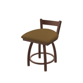 821 Catalina 18" Low Back Swivel Vanity Stool with Bronze Finish and Canter Saddle Seat, 82118BZ012