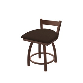 821 Catalina 18" Low Back Swivel Vanity Stool with Bronze Finish and Rein Coffee Seat, 82118BZ025