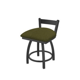 821 Catalina 18" Low Back Swivel Vanity Stool with Pewter Finish and Graph Parrot Seat, 82118PW015