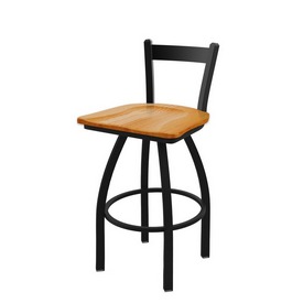 821 Catalina Low Back Swivel Stool with Black Wrinkle Finish and Medium Oak Seat, AGS-82125BWMedOak 821 Catalina Low Back Swivel Stool with Black Wrinkle Finish and Medium Oak Seat, AGS-82125BWMedOak