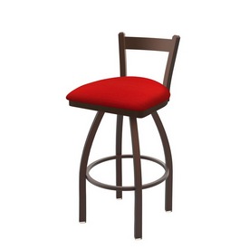 821 Catalina Low Back Swivel Stool with Bronze Finish and Canter Red Seat, AGS-82125BZ011 821 Catalina Low Back Swivel Stool with Bronze Finish and Canter Red Seat, AGS-82125BZ011