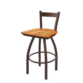 821 Catalina Low Back Swivel Stool with Bronze Finish and Medium Maple Seat, AGS-82125BZMedMpl 821 Catalina Low Back Swivel Stool with Bronze Finish and Medium Maple Seat, AGS-82125BZMedMpl
