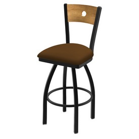 830 Voltaire 36" Swivel Counter Stool with Black Wrinkle Finish, Medium Back, and Canter Thatch Seat, 83036BWMedMplB001 830 Voltaire 36" Swivel Counter Stool with Black Wrinkle Finish, Medium Back, and Canter Thatch Seat, 83036BWMedMplB001