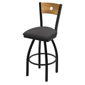 830 Voltaire 36" Swivel Counter Stool with Black Wrinkle Finish, Medium Back, and Canter Storm Seat, 83036BWMedMplB004 830 Voltaire 36" Swivel Counter Stool with Black Wrinkle Finish, Medium Back, and Canter Storm Seat, 83036BWMedMplB004