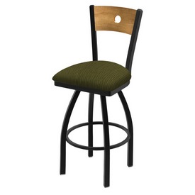 830 Voltaire 36" Swivel Counter Stool with Black Wrinkle Finish, Medium Back, and Graph Parrot Seat, 83036BWMedMplB015 830 Voltaire 36" Swivel Counter Stool with Black Wrinkle Finish, Medium Back, and Graph Parrot Seat, 83036BWMedMplB015