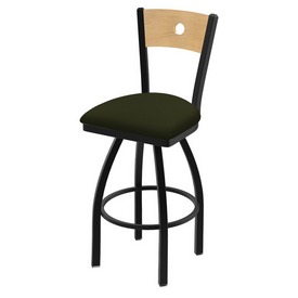 830 Voltaire 36" Swivel Counter Stool with Black Wrinkle Finish, Natural Back, and Canter Pine Seat, 83036BWNatMplB010 830 Voltaire 36" Swivel Counter Stool with Black Wrinkle Finish, Natural Back, and Canter Pine Seat, 83036BWNatMplB010