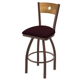 830 Voltaire Swivel Stool with Bronze Finish, Medium Back and Canter Bordeaux Seat, AGS-83025BZMedMplB005 830 Voltaire Swivel Stool with Bronze Finish, Medium Back and Canter Bordeaux Seat, AGS-83025BZMedMplB005