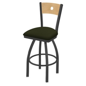830 Voltaire Swivel Stool with Pewter Finish, Natural Back and Canter Pine Seat, AGS-83025PWNatMplB010 830 Voltaire Swivel Stool with Pewter Finish, Natural Back and Canter Pine Seat, AGS-83025PWNatMplB010