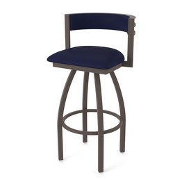 861 Artemis Swivel Stool with Bronze Finish and Canter Twilight Seat and Back, AGS-86125BZ002
