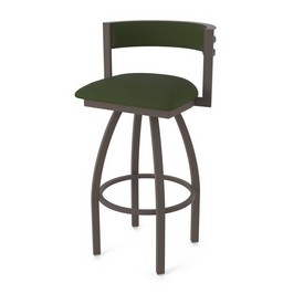 861 Artemis Swivel Stool with Bronze Finish and Canter Pine Seat and Back, AGS-86125BZ010