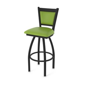 870 Hadleigh Swivel Stool with Black Wrinkle Finish and Canter Kiwi Green Seat and Back, AGS-87025BW009 870 Hadleigh Swivel Stool with Black Wrinkle Finish and Canter Kiwi Green Seat and Back, AGS-87025BW009