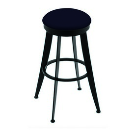 900 Laser 30" Swivel Bar Stool with Black Wrinkle Finish and Canter Twilight Seat, 90030BW002
