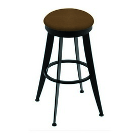 900 Laser 30" Swivel Bar Stool with Black Wrinkle Finish and Rein Thatch Seat, 90030BW026