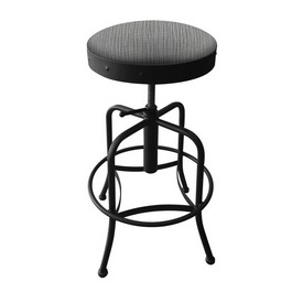910 Industrial-Adjustable Stool with Black Wrinkle Finish and Graph Alpine Seat, 910BW020