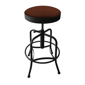910 Industrial-Adjustable Stool with Black Wrinkle Finish and Rein Adobe Seat, 910BW023