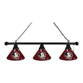 Florida State (Head) 3 Shade Billiard Light with Fixture by Holland Bar Stool, BL3FSU-HD Florida State (Head) 3 Shade Billiard Light with Fixture by Holland Bar Stool, BL3FSU-HD
