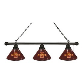 Iowa State 3 Shade Billiard Light with Fixture by Holland Bar Stool, BL3IowaSt Iowa State 3 Shade Billiard Light with Fixture by Holland Bar Stool, BL3IowaSt