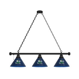 Notre Dame (Leprechaun) 3 Shade Billiard Light with Fixture by Holland Bar Stool, BL3ND-Lep Notre Dame (Leprechaun) 3 Shade Billiard Light with Fixture by Holland Bar Stool, BL3ND-Lep