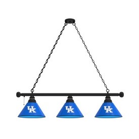 Kentucky "UK" 3 Shade Billiard Light with Fixture by Holland Bar Stool, BL3UKY-UK Kentucky "UK" 3 Shade Billiard Light with Fixture by Holland Bar Stool, BL3UKY-UK
