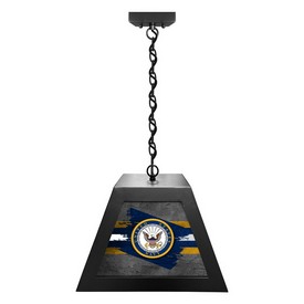 United States Navy Pendant Box Light by Holland Bar Stool Company, BxLM1BKNavy