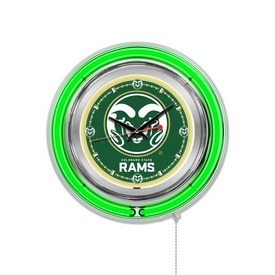 Colorado State Double Neon Ring, Logo Clock by Holland Bar Stool Company, ClkColoSt Colorado State Double Neon Ring, Logo Clock by Holland Bar Stool Company, ClkColoSt