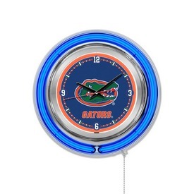 Florida Double Neon Ring, Logo Clock by Holland Bar Stool Company, ClkFlorUn Florida Double Neon Ring, Logo Clock by Holland Bar Stool Company, ClkFlorUn