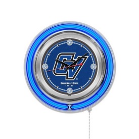 Grand Valley State Double Neon Ring, Logo Clock by Holland Bar Stool Company, ClkGVStUn Grand Valley State Double Neon Ring, Logo Clock by Holland Bar Stool Company, ClkGVStUn