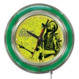 Jimi Hendrix - Microphone & Guitar Double Neon Wall Clock by Holland Bar Stool Co., AGS-Clk15JimiH02 Jimi Hendrix - Microphone & Guitar Double Neon Wall Clock by Holland Bar Stool Co., AGS-Clk15JimiH02