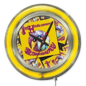 Jimi Hendrix - AYE - Album Double Neon Wall Clock by Holland Bar Stool Co., AGS-Clk15JimiH05 Jimi Hendrix - AYE - Album Double Neon Wall Clock by Holland Bar Stool Co., AGS-Clk15JimiH05