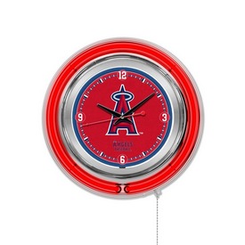 Los Angeles Angels Double Neon Wall Clock by Holland Bar Stool, AGS-Clk15MLBLAA Los Angeles Angels Double Neon Wall Clock by Holland Bar Stool, AGS-Clk15MLBLAA