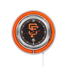 San Francisco Giants Double Neon Wall Clock by Holland Bar Stool, AGS-Clk15MLBSFG San Francisco Giants Double Neon Wall Clock by Holland Bar Stool, AGS-Clk15MLBSFG