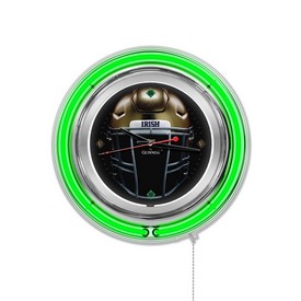 Notre Dame - Guinness (Helmet) Double Neon Wall Clock Holland Bar Stool Co., AGS-ClkND-Guin-Hlm Notre Dame - Guinness (Helmet) Double Neon Wall Clock Holland Bar Stool Co., AGS-ClkND-Guin-Hlm