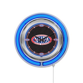 NHRA Double Neon Wall Clock (Blue Neon) by Holland Bar Stool Co., AGS-Clk15NHRADrag-B NHRA Double Neon Wall Clock (Blue Neon) by Holland Bar Stool Co., AGS-Clk15NHRADrag-B