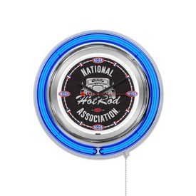 NHRA - Hot Rod Double Neon Wall Clock (Blue Neon) by Holland Bar Stool Co., AGS-Clk15NHRAHotRod-B NHRA - Hot Rod Double Neon Wall Clock (Blue Neon) by Holland Bar Stool Co., AGS-Clk15NHRAHotRod-B