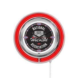 NHRA - Hot Rod Double Neon Wall Clock (Red Neon) by Holland Bar Stool Co., AGS-Clk15NHRAHotRod-R NHRA - Hot Rod Double Neon Wall Clock (Red Neon) by Holland Bar Stool Co., AGS-Clk15NHRAHotRod-R