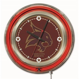 Texas State Double Neon Ring, Logo Clock by Holland Bar Stool Company, ClkTexsSt Texas State Double Neon Ring, Logo Clock by Holland Bar Stool Company, ClkTexsSt