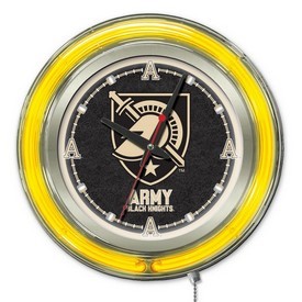 US Military Academy (ARMY) Double Neon Ring, Logo Clock by Holland Bar Stool Company, ClkUSMilA US Military Academy (ARMY) Double Neon Ring, Logo Clock by Holland Bar Stool Company, ClkUSMilA